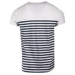 BLAGGIO Tee shirt rayé marinière Homme BLANC Outlet
