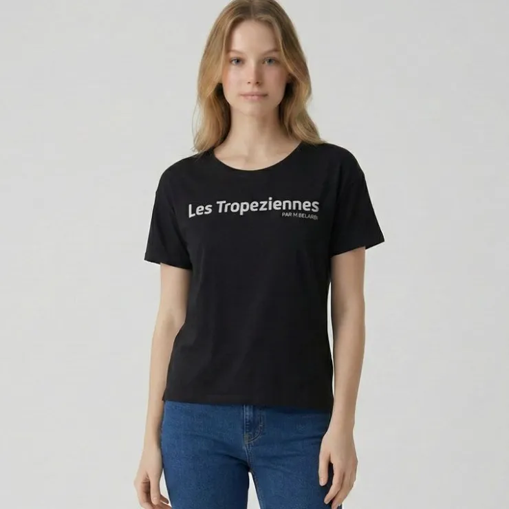 LES TROPEZIENNES PAR M.BELARBI Tee shirt ressac Femme NOIR Best