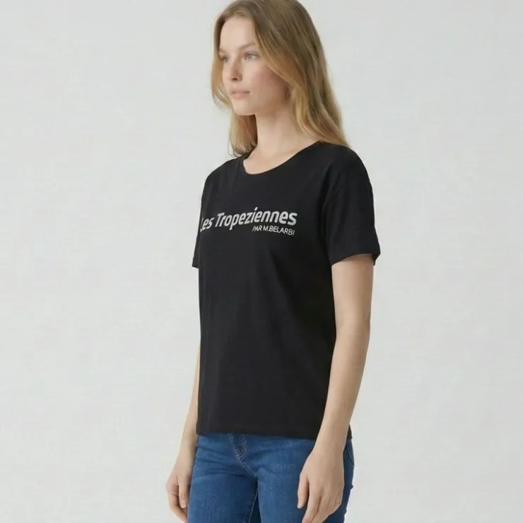 LES TROPEZIENNES PAR M.BELARBI Tee shirt ressac Femme NOIR Best