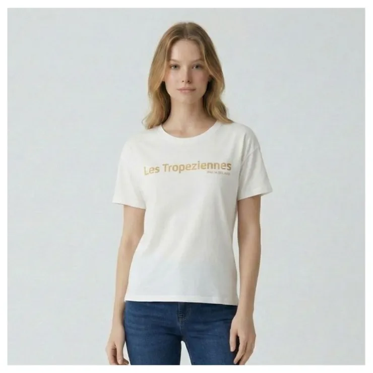LES TROPEZIENNES PAR M.BELARBI Tee shirt ressac Femme BLANC Clearance