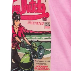 VON DUTCH Tee shirt délavé imprimé devant Femme ROSE Online