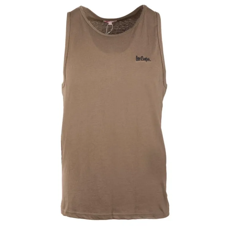 LEE COOPER Tee shirt sans manches uni Homme KAKI Outlet