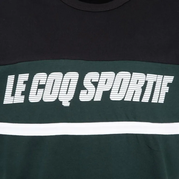 LE COQ SPORTIF Tee shirt Scarab bicolore Homme NOIR Hot