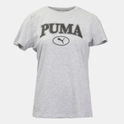 PUMA Tee shirt squad coton chiné Femme GRIS Discount