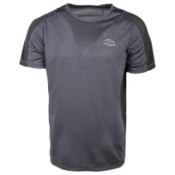 BEST MOUNTAIN Tee shirt technique insertions contrastantes Homme GRIS FONCE
