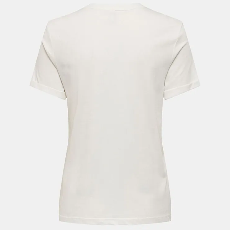 ONLY Tee shirt Tenna col rond coton imprimé coeur regular Femme ROUGE Clearance