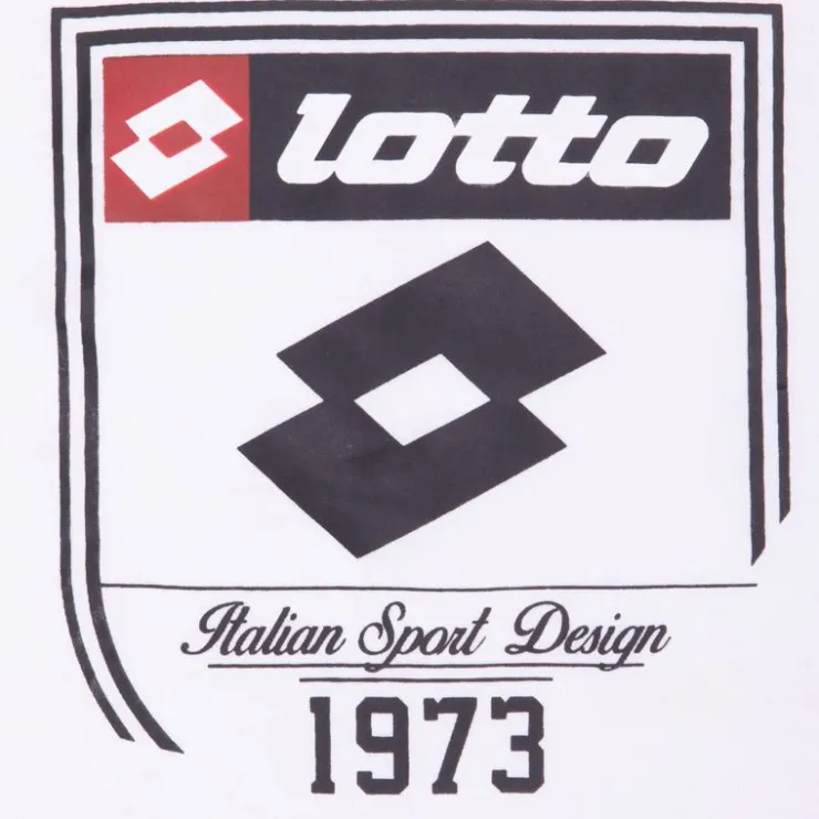 LOTTO Tee shirt tissu chiné imprimé logo blason Enfant BLANC