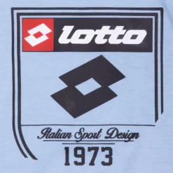 LOTTO Tee shirt tissu chiné imprimé logo blason Enfant BLEU CLAIR Sale