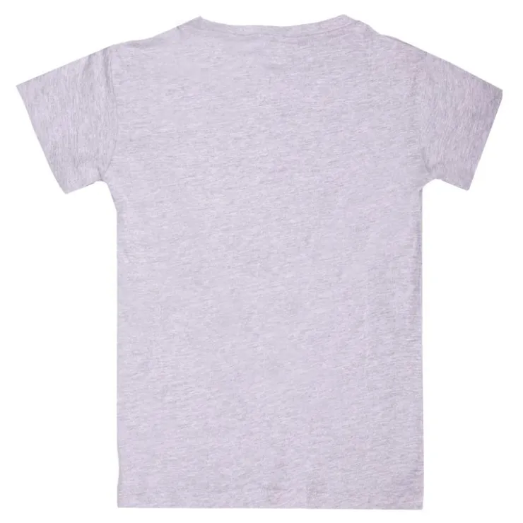 LOTTO Tee shirt tissu chiné imprimé logo blason Enfant GRIS Hot