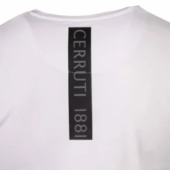 CERRUTI Tee shirt uni col rond Homme BLANC Outlet