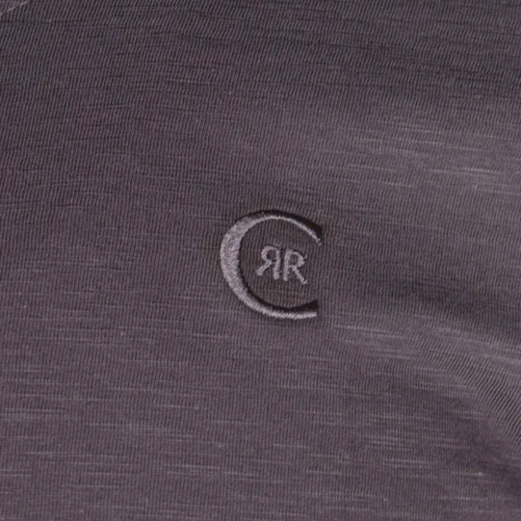 CERRUTI Tee shirt uni col V Aquarossa Homme GRIS FONCE Sale