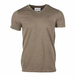 CERRUTI Tee shirt uni col V Aquarossa Homme KAKI