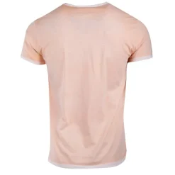 BLAGGIO Tee shirt uni délavé col V Homme ORANGE CLAIR Outlet