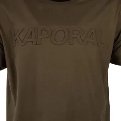 KAPORAL Tee shirt uni en coton ulric Homme KAKI