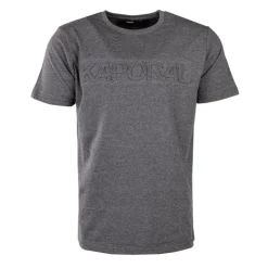 KAPORAL Tee shirt uni en coton ulric Homme GRIS Hot