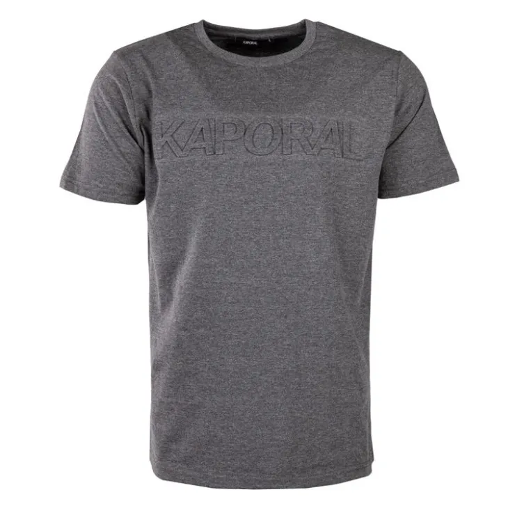 KAPORAL Tee shirt uni en coton ulric Homme GRIS Hot