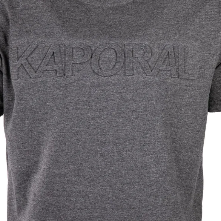 KAPORAL Tee shirt uni en coton ulric Homme GRIS Hot