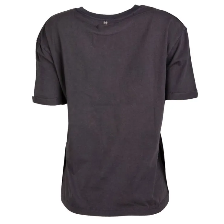 DEELUXE 74 Tee shirt uni imprimé Rock Femme GRIS FONCE Best