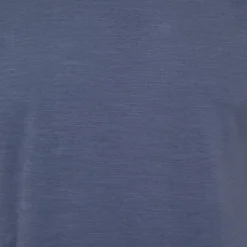 BLAGGIO Tee shirt uni manu-b col v avec boutons Homme BLEU PETROLE Hot