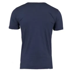 BLAGGIO Tee shirt uni manu-b col v avec boutons Homme BLEU FONCE Clearance