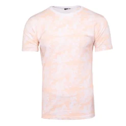BLAGGIO Tee shirt uni menson-b avec imprimé feuilles Homme ORANGE CLAIR Online