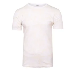 BLAGGIO Tee shirt uni menson-b avec imprimé feuilles Homme BEIGE New