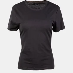 DEELUXE 74 Tee shirt uni nœud au dos Femme NOIR New