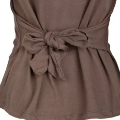 DEELUXE 74 Tee shirt uni nœud au dos Femme MARRON Best