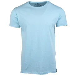 BLAGGIO Tee shirt uni slub col rond marvin Homme BLEU CLAIR