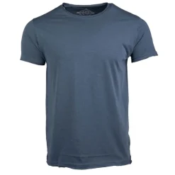 BLAGGIO Tee shirt uni slub col rond marvin Homme BLEU PETROLE Best