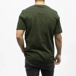 JACK & JONES Tee shirt victo coton imprimé logo blason Homme VERT FONCE Clearance