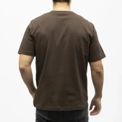 JACK & JONES Tee shirt victo coton imprimé logo blason Homme MARRON FONCE New