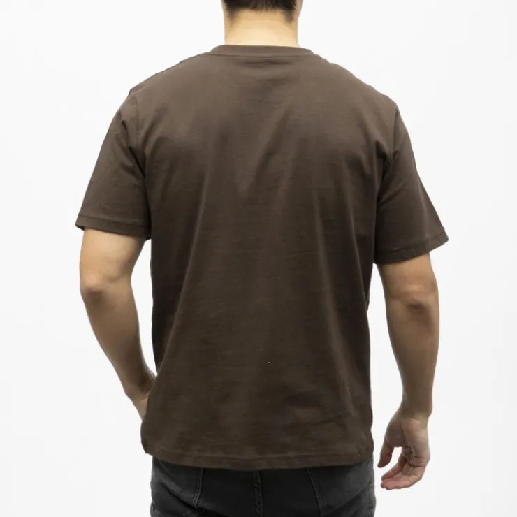 JACK & JONES Tee shirt victo coton imprimé logo blason Homme MARRON FONCE New