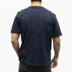 JACK & JONES Tee shirt victo coton imprimé logo blason Homme BLEU FONCE Outlet