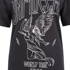 JOSEPH 'IN Tee-shirt manches courtes imprimé Femme NOIR Discount