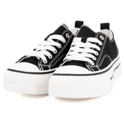 BURTON OF LONDON Tennis toile evana t 37-41 Femme NOIR Discount