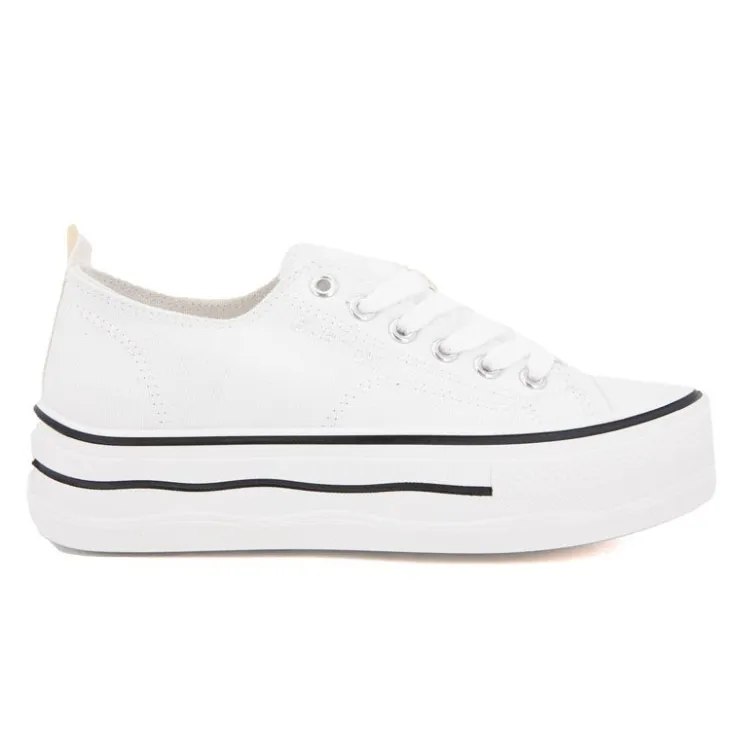 BURTON OF LONDON Tennis toile evana t 37-41 Femme BLANC