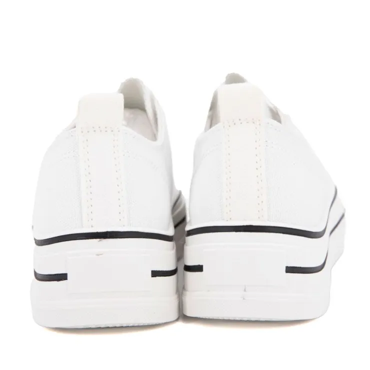 BURTON OF LONDON Tennis toile evana t 37-41 Femme BLANC