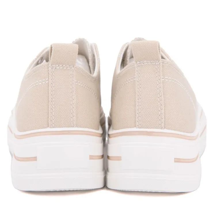 BURTON OF LONDON Tennis toile evana t 37-41 Femme BEIGE Hot