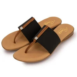 PINAZ Tongs elastico uni Femme NOIR New