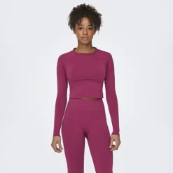 ONLY PLAY Top de sport manches longues Jiji Femme BORDEAUX Outlet