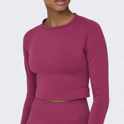 ONLY PLAY Top de sport manches longues Jiji Femme BORDEAUX Outlet