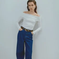 VILA Top ommi black épaules dénudées Femme BLANC ECRU New