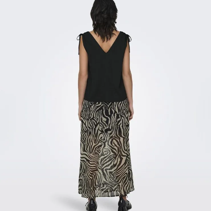 ONLY Top sans manches avec détail sur les épaules Femme NOIR Online