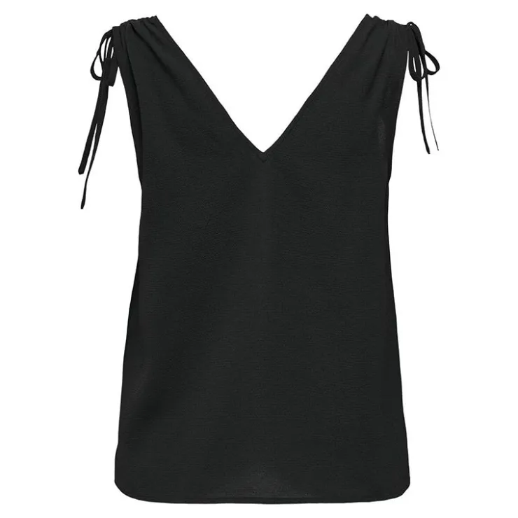 ONLY Top sans manches avec détail sur les épaules Femme NOIR Online