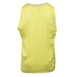 DIXIE Top sans manches effet satiné col V fil doré Femme VERT CLAIR Best