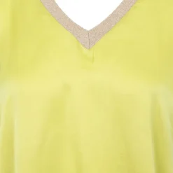 DIXIE Top sans manches effet satiné col V fil doré Femme VERT CLAIR Best