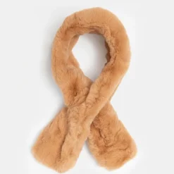 GERARD PASQUIER Tour de cou fausse fourrure à nouer Femme MARRON Hot