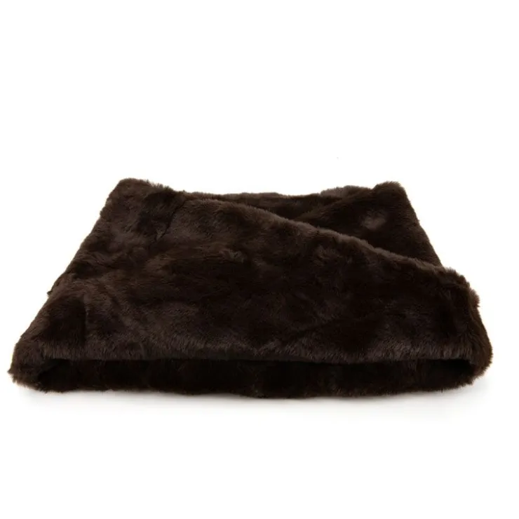 GERARD PASQUIER Tour de cou fausse fourrure forme trapèze Femme MARRON FONCE Clearance