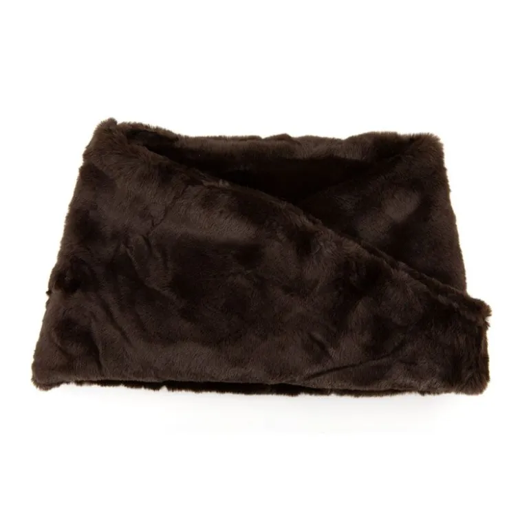 GERARD PASQUIER Tour de cou fausse fourrure forme trapèze Femme MARRON FONCE Clearance